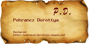 Pohrancz Dorottya névjegykártya